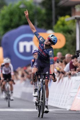 Belgium s Jasper Schoofs of Soudal Quick-Step Devo Team stage winner during Stage 3 of the Giro Next Gen 2026, from Sibari to Villa d Agri di Marsicovetere, Italy, Tuesday, June 16, 2026.  Copyright: xMassimoxPaolone LaPressex