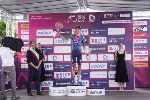 Belgium s Jasper Schoofs of Soudal Quick-Step Devo Team winner of stag during Stage 3 of the Giro Next Gen 2026, from Sibari to Villa d Agri di Marsicovetere, Italy, Tuesday, June 16, 2026.  Copyright: xFabioxFerrari LaPressex