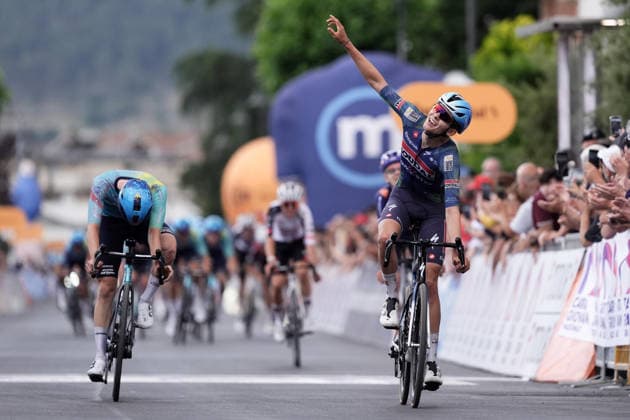 Belgium s Jasper Schoofs of Soudal Quick-Step Devo Team stage winner during Stage 3 of the Giro Next Gen 2026, from Sibari to Villa d Agri di Marsicovetere, Italy, Tuesday, June 16, 2026.  Copyright: xMassimoxPaolone LaPressex