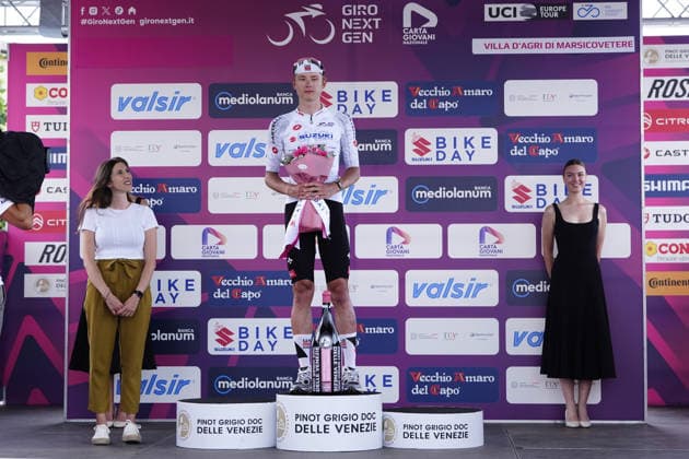 Matvey Boldyrev of UAE Team Emirates Gen-Z White jersey during Stage 3 of the Giro Next Gen 2026, from Sibari to Villa d Agri di Marsicovetere, Italy, Tuesday, June 16, 2026.  Copyright: xFabioxFerrari LaPressex