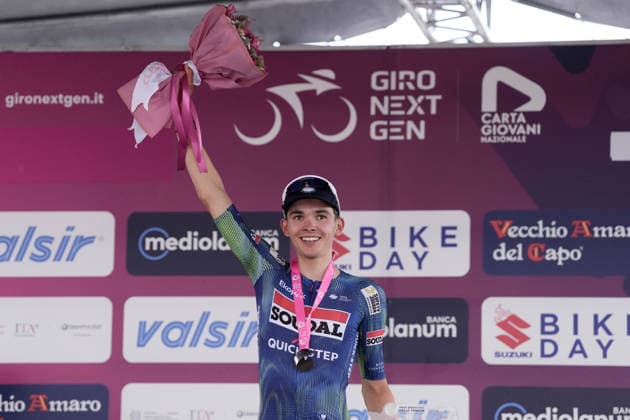 Belgium s Jasper Schoofs of Soudal Quick-Step Devo Team stage winner during Stage 3 of the Giro Next Gen 2026, from Sibari to Villa d Agri di Marsicovetere, Italy, Tuesday, June 16, 2026.  Copyright: xMassimoxPaolone LaPressex