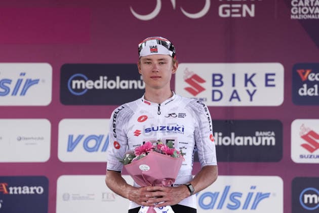 The white jersey Matvey Boldyrev of UAE Team Emirates Gen-Z during Stage 3 of the Giro Next Gen 2026, from Sibari to Villa d Agri di Marsicovetere, Italy, Tuesday, June 16, 2026.  Copyright: xMassimoxPaolone LaPressex