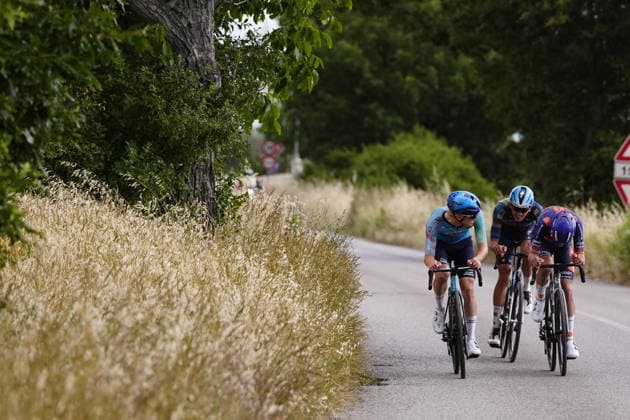Italy s Simone Zanini of XDS Astana Development Team, Belgium s Jasper Schoofs of Soudal Quick-Step Devo Team, Belgium s Matteo Vanhuffel of Development Team Picnic PostNL during Stage 3 of the Giro Next Gen 2026, from Sibari to Villa d Agri di Marsicovetere, Italy, Tuesday, June 16, 2026.  Copyright: xFabioxFerrari LaPressex