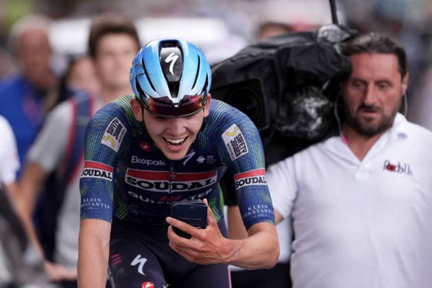 Belgium s Jasper Schoofs of Soudal Quick-Step Devo Team stage winner during Stage 3 of the Giro Next Gen 2026, from Sibari to Villa d Agri di Marsicovetere, Italy, Tuesday, June 16, 2026.  Copyright: xMassimoxPaolone LaPressex