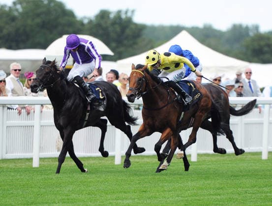 Horse Racing - 2026 UK Flat Racing Season - Royal Ascot - Day One - Race 4, The St James™s Palace Stakes - Ascot Racecourse - Tuesday 16th June 2026 Billy Loughnane on Bow Ehco (right) wins the race COLORSPORT ANDREW COWIE 