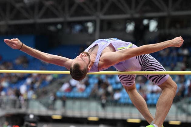 Czech high jumper Jan Stefela in action during the Golden Spike Ostrava 2026 - World Athletics Continental Tour Gold, in Ostrava, Czech Republic, on June 15, 2026. (CTKxPhoto JaroslavxOzana) CTKPhotoP2026061607554  CTKPhotoP2026061607554