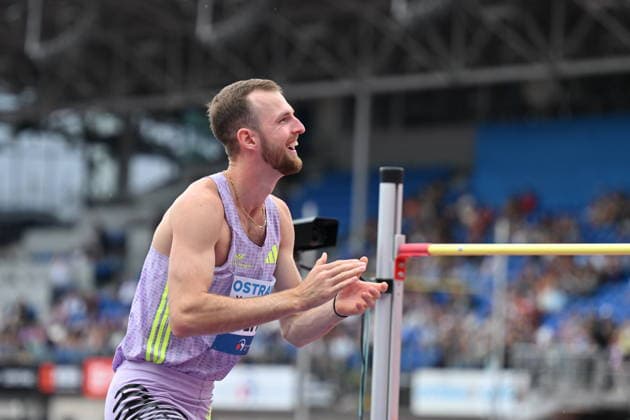 Czech high jumper Jan Stefela in action during the Golden Spike Ostrava 2026 - World Athletics Continental Tour Gold, in Ostrava, Czech Republic, on June 15, 2026. (CTKxPhoto JaroslavxOzana) CTKPhotoP2026061607686  CTKPhotoP2026061607686