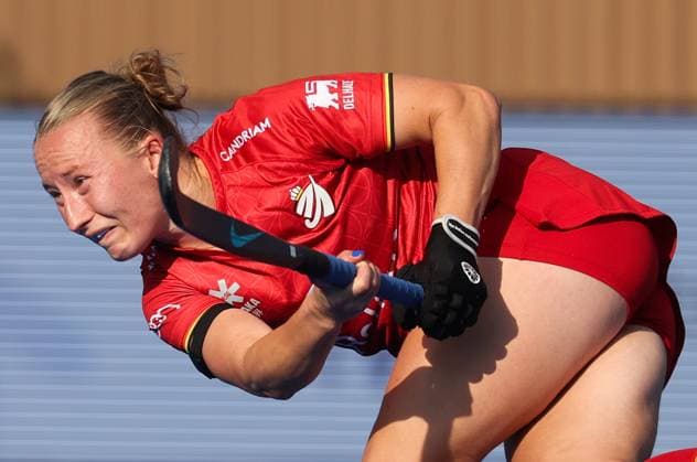 Belgium s Charlotte Englebert pictured in action during a hockey game between Belgian national team, Nationalteam Red Panthers and China, Tuesday 16 June 2026 in Wavre, match 10 16 in the group stage of the women s FIH Pro League competition. VIRGINIExLEFOUR  x177867645x