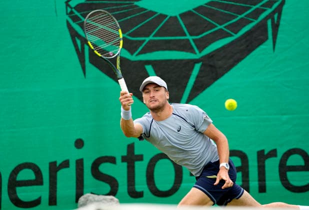 photo : Raphael Collignon (BEL) Tennis-Turnier Terra Wortmann Cup - erste Runde - im Gerry Weber Sportpark in Halle Westfalen am Di. 16.06.2026