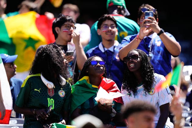 France v Senegal: Group I - FIFA World Cup, WM, Weltmeisterschaft, Fussball 2026 Supporters of Senegal are seen during the FIFA World Cup 2026 Group I match between France and Senegal at New York New Jersey Stadium on June 16, 2026 in East Rutherford, New Jersey. East Rutherford NJ United States  Copyright: xJosexBretonx originalFilename:bretonhernandez-francevs260616_npL8D.jpg