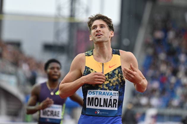 Hungarian track and field athlete Attila Molnar in action during 400 Metres Hurdles during the Golden Spike Ostrava 2026 - World Athletics Continental Tour Gold, in Ostrava, Czech Republic, on June 16, 2026. (CTKxPhoto JaroslavxOzana) CTKPhotoP2026061607991  CTKPhotoP2026061607991