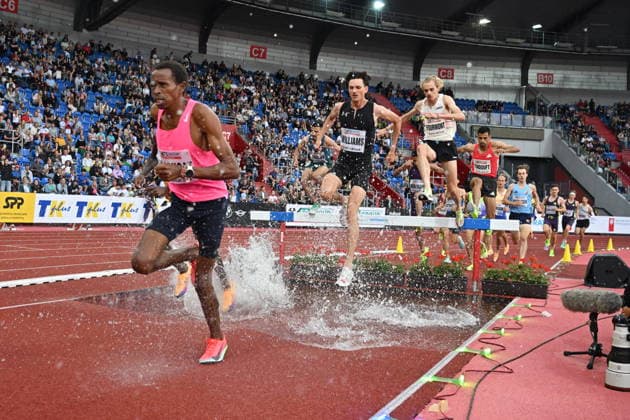 Runners compete during 3000 meter steeplechase during the Golden Spike Ostrava 2026 - World Athletics Continental Tour Gold, in Ostrava, Czech Republic, on June 16, 2026. (CTKxPhoto JaroslavxOzana) CTKPhotoP2026061608121  CTKPhotoP2026061608121