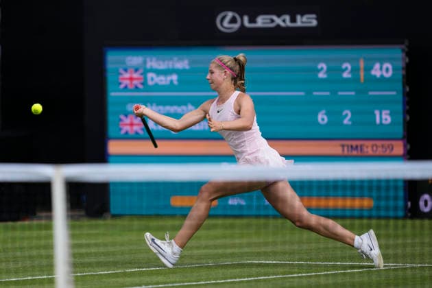 Lexus Nottingham Open - Day Two Hannah Klugman of Great Britain in action during her Round of 32 singles match at the 2026 Lexus Nottingham Open Women s tennis tournament at the Nottingham Tennis Centre in Nottingham, England, on June 16, 2026. Nottingham Great Britain United Kingdom  Copyright: xOwenxHammondx originalFilename:hammond-notitle260616_npOyB.jpg