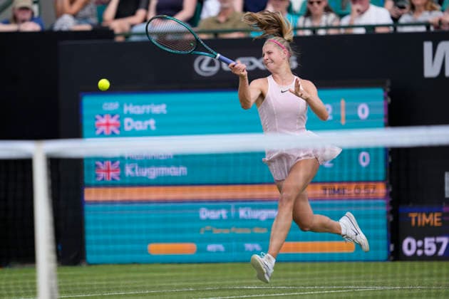 Lexus Nottingham Open - Day Two Hannah Klugman of Great Britain in action during her Round of 32 singles match at the 2026 Lexus Nottingham Open Women s tennis tournament at the Nottingham Tennis Centre in Nottingham, England, on June 16, 2026. Nottingham Great Britain United Kingdom  Copyright: xOwenxHammondx originalFilename:hammond-notitle260616_npWU9.jpg