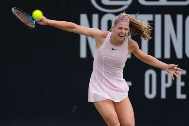 Lexus Nottingham Open - Day Two Hannah Klugman of Great Britain in action during her Round of 32 singles match at the 2026 Lexus Nottingham Open Women s tennis tournament at the Nottingham Tennis Centre in Nottingham, England, on June 16, 2026. Nottingham Great Britain United Kingdom  Copyright: xOwenxHammondx originalFilename:hammond-notitle260616_npkuc.jpg