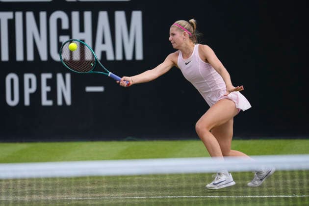 Lexus Nottingham Open - Day Two Hannah Klugman of Great Britain in action during her Round of 32 singles match at the 2026 Lexus Nottingham Open Women s tennis tournament at the Nottingham Tennis Centre in Nottingham, England, on June 16, 2026. Nottingham Great Britain United Kingdom  Copyright: xOwenxHammondx originalFilename:hammond-notitle260616_npQaJ.jpg