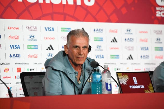 Ghana national team, Nationalteam press conferfence. FIFA World Cup, WM, Weltmeisterschaft, Fussball 2026 Group L match. Ghana National Team coach COACH CARLOS QUEIROZ during the press conference, PK, Pressekonferenz previous to the match to be played between the National Teams of Ghana and Panama. FIFA World Cup 2026 Group L, 16.06.26 Toronto Stadium in Toronto, Ontario, Canada. Photo Jose Campos PMEimages Toronto Ontario Canada Copyright: xJosexCamposx xPMEimagesx