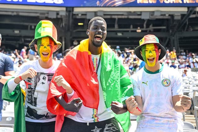 Supporters of Senegal during the FIFA World Cup, WM, Weltmeisterschaft, Fussball 2026 Group I match between France and Senegal at New York New Jersey Stadium on June 16, 2026 in East Rutherford, United States. (Photo by Harry Langer DeFodi Images) - *** Senegal fans during the 2026 FIFA World Cup Group I match between France and Senegal at New York New Jersey Stadium on June 16, 2026, in East Rutherford, United States. Photo by Harry Langer, DeFodi Images,detected_source_language