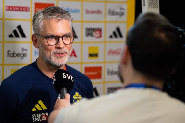 260616 Niclas CarlnÃ n, general secretary of the Swedish Football Federation at a press event during day 6 of the FIFA World Cup, WM, Weltmeisterschaft, Fussball 2026 on June 16, 2026 in Dallas. Photo: Petter Arvidson BILDBYRAN kod PA PA1237 fotboll football soccer fotball vm fotbolls-vm fotball-vm fotbolls-vm 2026 fifa world cup 2026 pressträff event meeting sverige sweden sverige a day 6 bbeng