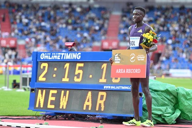 Peter Bol of Australia wins Ostrava 1000m in 2:15.13 in a race that saw FOUR new national records! during the Golden Spike Ostrava 2026 - World Athletics Continental Tour Gold, in Ostrava, Czech Republic, on June 16, 2026. (CTKxPhoto JaroslavxOzana) CTKPhotoP2026061608822  CTKPhotoP2026061608822