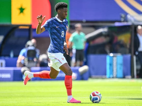 Aurelien Tchouameni (France) controls the Ball during the FIFA World Cup, WM, Weltmeisterschaft, Fussball 2026 Group I match between France and Senegal at New York New Jersey Stadium on June 16, 2026 in East Rutherford, United States. (Photo by Harry Langer DeFodi Images) -