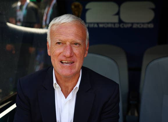 New Jersey, USA, 16th June 2026. Didier Deschamps, head coach of France during the France vs Senegal FIFA World Cup, WM, Weltmeisterschaft, Fussball match at Metlife Stadium, New Jersey. Picture credit should read: Paul Terry Sportimage EDITORIAL USE ONLY. No use with unauthorised audio, video, data, fixture lists, club league logos or live services. Online in-match use limited to 120 images, no video emulation. No use in betting, games or single club league player publications. SPI_027_PT_France_Senegal SPI-4837-0027