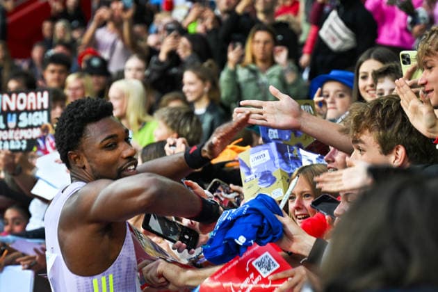 American Noah Lyles sets men s 150m world record during the Golden Spike Ostrava 2026 - World Athletics Continental Tour Gold, in Ostrava, Czech Republic, on June 16, 2026. (CTKxPhoto JaroslavxOzana) CTKPhotoP2026061609073  CTKPhotoP2026061609073
