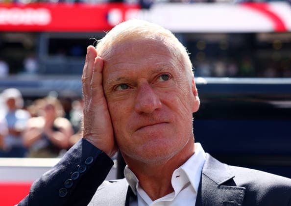New Jersey, USA, 16th June 2026. Didier Deschamps, head coach of France during the France vs Senegal FIFA World Cup, WM, Weltmeisterschaft, Fussball match at Metlife Stadium, New Jersey. Picture credit should read: Paul Terry Sportimage EDITORIAL USE ONLY. No use with unauthorised audio, video, data, fixture lists, club league logos or live services. Online in-match use limited to 120 images, no video emulation. No use in betting, games or single club league player publications. SPI_030_PT_France_Senegal SPI-4837-0030