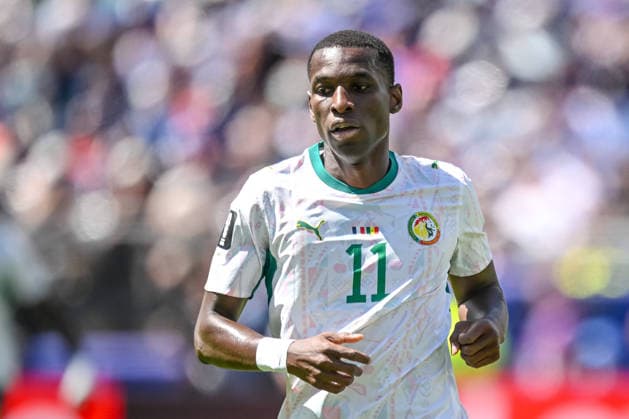 Nicolas Jackson (Senegal) Looks on during the FIFA World Cup, WM, Weltmeisterschaft, Fussball 2026 Group I match between France and Senegal at New York New Jersey Stadium on June 16, 2026 in East Rutherford, United States. (Photo by Harry Langer DeFodi Images) -