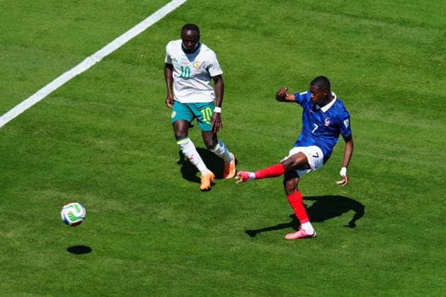 Ousmane DembÃ lÃ of France has a shot France v Senegal, 2026 FIFA World Cup, WM, Weltmeisterschaft, Fussball Group I, Football, New York New Jersey Stadium, East Rutherford, New Jersey, USA - 16 Jun 2026East Rutherford New York New Jersey Stadium New Jersey (NJ) United States of America EDITORIAL USE ONLY No use with unauthorised audio, video, data, fixture lists, club league logos or live services. Online in-match use limited to 120 images, no video emulation. No use in betting, games or single club league player publications.  Copyright: xJavierxGarcia Shutterstockx 16928918ai
