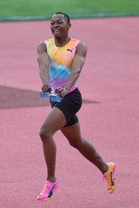 Sprinter Bayanda Walaza of South Africa wins 100m during the Golden Spike Ostrava 2026 - World Athletics Continental Tour Gold, in Ostrava, Czech Republic, on June 16, 2026. (CTKxPhoto PetrxSznapka) CTKPhotoP2026061609165  CTKPhotoP2026061609165