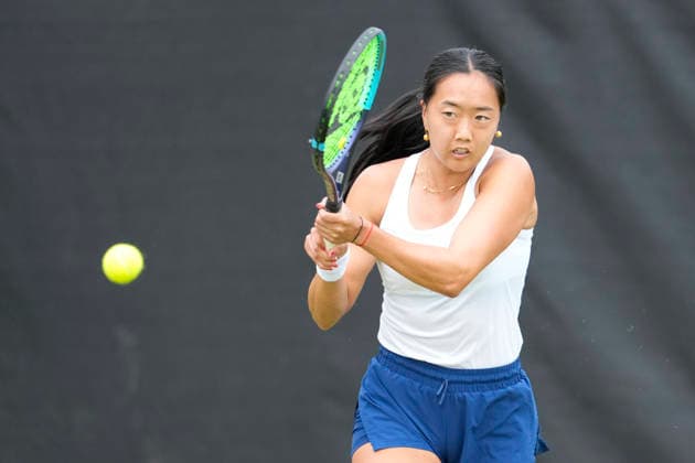 Lexus Nottingham Open - Day Two Ann Li of the United States competes during the Round of 32 singles match at the 2026 Lexus Nottingham Open Women s tennis tournament at the Nottingham Tennis Centre in Nottingham, England, on June 16, 2026. Nottingham Great Britain United Kingdom  Copyright: xOwenxHammondx originalFilename:hammond-notitle260616_npAat.jpg