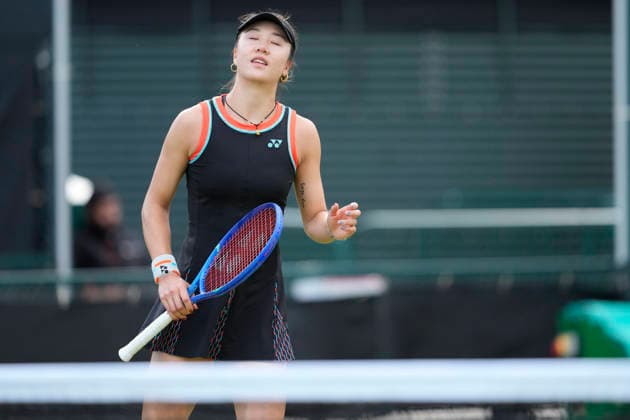 Lexus Nottingham Open - Day Two Qianhui Tang of China competes during the Round of 16 doubles match at the 2026 Lexus Nottingham Open Women s tennis tournament at the Nottingham Tennis Centre in Nottingham, England, on June 16, 2026. Nottingham Great Britain United Kingdom  Copyright: xOwenxHammondx originalFilename:hammond-notitle260616_npHeU.jpg