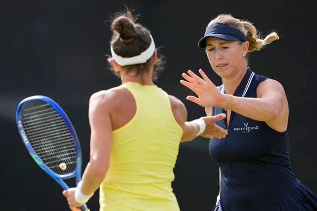Lexus Nottingham Open - Day Two Alexa Guarachi of Chile competes during the round of 16 doubles match at the 2026 Lexus Nottingham Open Women s tennis tournament at the Nottingham Tennis Centre in Nottingham, England, on June 16, 2026. Nottingham Great Britain United Kingdom  Copyright: xOwenxHammondx originalFilename:hammond-notitle260616_npscP.jpg