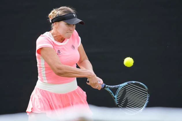 Lexus Nottingham Open - Day Two Sofia Kenin of the United States in action during her Round of 32 singles match at the 2026 Lexus Nottingham Open Women s tennis tournament at the Nottingham Tennis Centre in Nottingham, England, on June 16, 2026. Nottingham Great Britain United Kingdom  Copyright: xOwenxHammondx originalFilename:hammond-notitle260616_nph2R.jpg