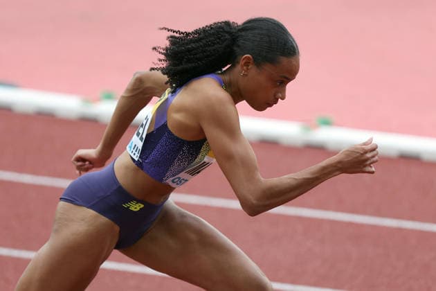 Czech Sprinter Lurdes Gloria Manuel wins 400 metres race during the Golden Spike Ostrava 2026 - World Athletics Continental Tour Gold, in Ostrava, Czech Republic, on June 16, 2026. (CTKxPhoto PetrxSznapka) CTKPhotoP2026061609283  CTKPhotoP2026061609283