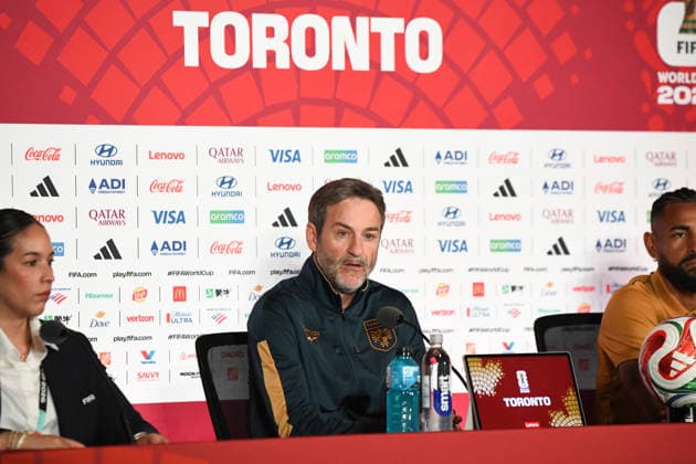 Panama national team, Nationalteam press conference, PK, Pressekonferenz FIFA World Cup, WM, Weltmeisterschaft, Fussball 2026 Group L match. Panama National Team COACH Thomas CHRISTIANSEN and team captain Anibal Godoy, during the press conference previous to the match to be played between the National Teams of Ghana and Panama. FIFA World Cup 2026 Group L, 16.06.26 Toronto Stadium in Toronto, Ontario, Canada. Photo Jose Campos PMEimages Toronto Ontario Canada Copyright: xJosexCamposx xPMEimagesx