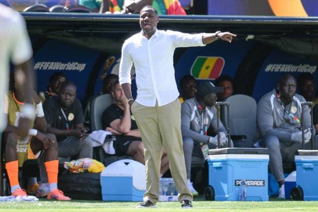 Fußball, WM 2026, 20260616, Frankreich - Senegal. Im Bild Trainer Senegal Pape THIAW. East Rutherford New-York-New-Jersey-Stadion New Jersey Vereinigte Staaten von Amerika