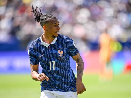 Michael Olise (France) Looks on during the FIFA World Cup, WM, Weltmeisterschaft, Fussball 2026 Group I match between France and Senegal at New York New Jersey Stadium on June 16, 2026 in East Rutherford, United States. (Photo by Harry Langer DeFodi Images) -