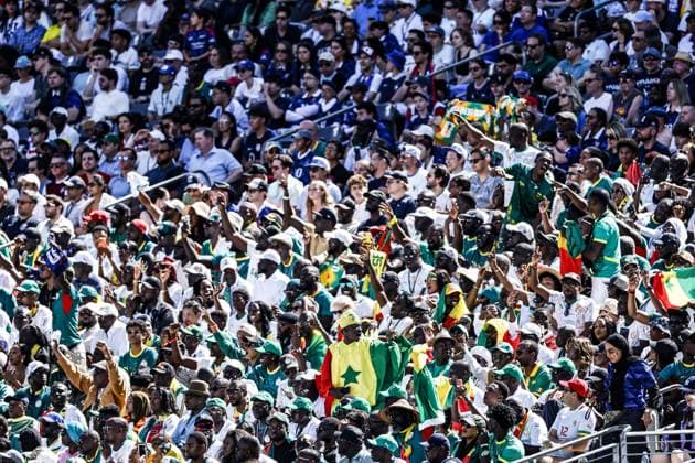 NEW JERSEY - Senegal fans in the stands during the 2026 FIFA World Cup, WM, Weltmeisterschaft, Fussball Group I match between France and Senegal at the New Jersey Stadium on June 16, 2026, in New Jersey, United States. MAURICE VAN STEEN ANP FIFA World Cup 2026 2026 xVIxANPxSportx xMauricexvanxSteenxIVx 561191105 originalFilename: 561191105.jpg