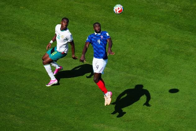 Nicolas Jackson of Senegal and Dayot Upamecano of France France v Senegal, 2026 FIFA World Cup, WM, Weltmeisterschaft, Fussball Group I, Football, New York New Jersey Stadium, East Rutherford, New Jersey, USA - 16 Jun 2026East Rutherford New York New Jersey Stadium New Jersey (NJ) United States of America EDITORIAL USE ONLY No use with unauthorised audio, video, data, fixture lists, club league logos or live services. Online in-match use limited to 120 images, no video emulation. No use in betting, games or single club league player publications.  Copyright: xJavierxGarcia Shutterstockx 16928918bd