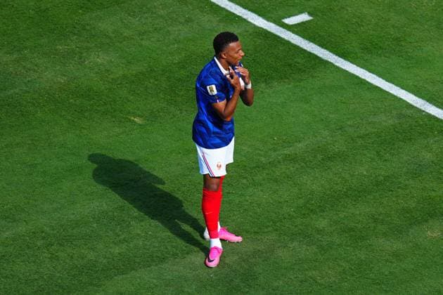 Kylian MbappÃ of France plays an imaginary flute after scoring France v Senegal, 2026 FIFA World Cup, WM, Weltmeisterschaft, Fussball Group I, Football, New York New Jersey Stadium, East Rutherford, New Jersey, USA - 16 Jun 2026East Rutherford New York New Jersey Stadium New Jersey (NJ) United States of America EDITORIAL USE ONLY No use with unauthorised audio, video, data, fixture lists, club league logos or live services. Online in-match use limited to 120 images, no video emulation. No use in betting, games or single club league player publications.  Copyright: xJavierxGarcia Shutterstockx 16928918bu