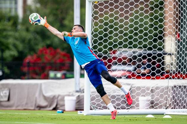 DALLAS - Croatia goalkeeper Dominik Livakovic during the 2026 World Cup, Croatia training at Washburne Soccer and Track Stadium on June 16, 2026 in Dallas, United States. (Photo by Stefan Koops EYE4IMAGES DeFodi Images) -