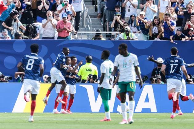 RECORD DATE NOT STATED FIFA World Cup, WM, Weltmeisterschaft, Fussball 2026 - Group I - France v Senegal Kylian Mbappe player of France celebrates his goal during the match between France and Senegal in the first round of Group I of the 2026 FIFA World Cup group stage at New York New Jersey Stadium, in East Rutherford, United States, on Tuesday, June 16, 2026.(Foto: Vanessa Carvalho Brazil Photo Press IMAGO) Sports %G Copyright: xVanessaxCarvalhox