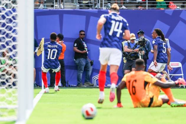 RECORD DATE NOT STATED FIFA World Cup, WM, Weltmeisterschaft, Fussball 2026 - Group I - France v Senegal Kylian Mbappe player of France celebrates his goal during the match between France and Senegal in the first round of Group I of the 2026 FIFA World Cup group stage at New York New Jersey Stadium, in East Rutherford, United States, on Tuesday, June 16, 2026.(Foto: William Volcov Brazil Photo Press IMAGO) Sports East Rutherford NJ United States of America Copyright: xWILLIAMxVOLCOVx