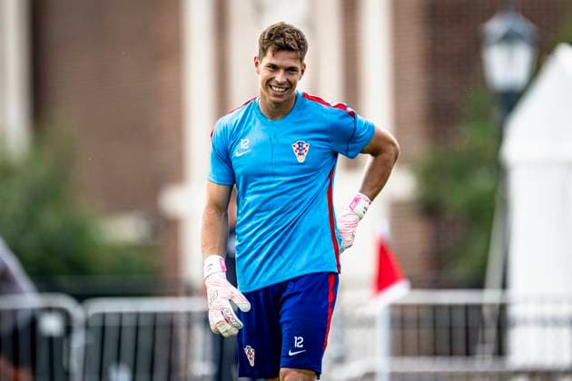 DALLAS - Croatia goalkeeper Ivor Pandur during the 2026 World Cup, Croatia training at Washburne Soccer and Track Stadium on June 16, 2026 in Dallas, United States. (Photo by Stefan Koops EYE4IMAGES DeFodi Images) -
