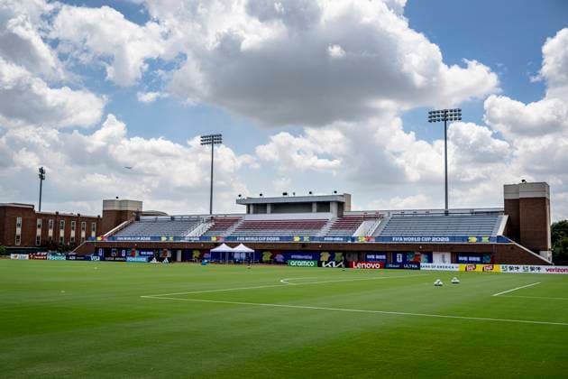 DALLAS - overview of the stadium during the 2026 World Cup, Croatia training at Washburne Soccer and Track Stadium on June 16, 2026 in Dallas, United States. (Photo by Stefan Koops EYE4IMAGES DeFodi Images) -