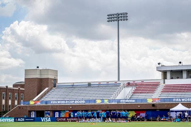 DALLAS - overview of the stadium during the 2026 World Cup, Croatia training at Washburne Soccer and Track Stadium on June 16, 2026 in Dallas, United States. (Photo by Stefan Koops EYE4IMAGES DeFodi Images) -