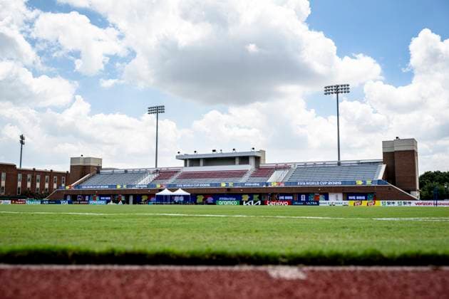 DALLAS - overview of the stadium during the 2026 World Cup, Croatia training at Washburne Soccer and Track Stadium on June 16, 2026 in Dallas, United States. (Photo by Stefan Koops EYE4IMAGES DeFodi Images) -