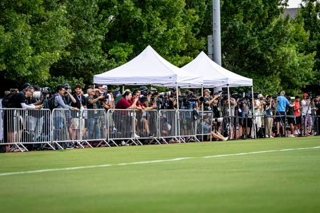 DALLAS - Media interest during the 2026 World Cup, Croatia s training at Washburne Soccer and Track Stadium on June 16, 2026, in Dallas, United States. (Photo by Stefan Koops EYE4IMAGES DeFodi Images) -
